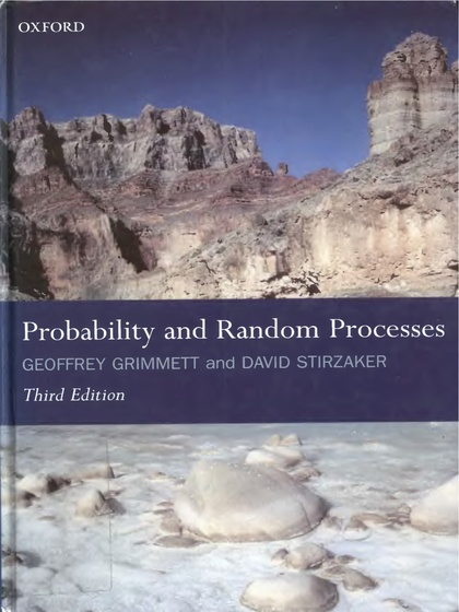 Probability and Random Processes 3rd Edition