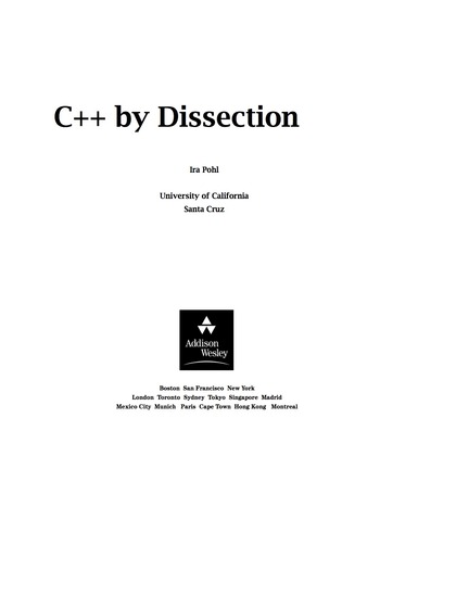 C++ by Dissection