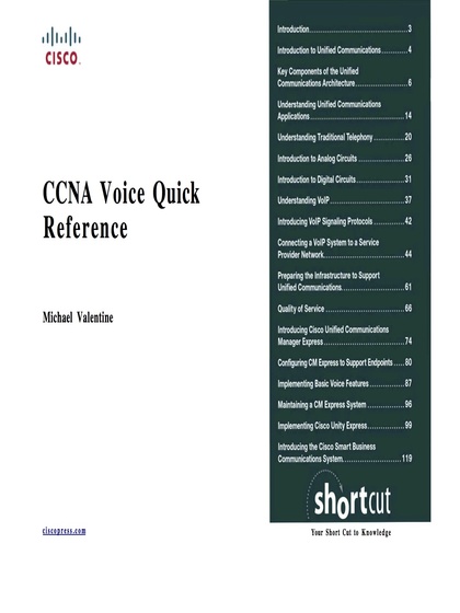 CISCO CCNA Voice Quick Reference