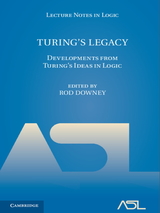 Turing’s Legacy: Developments from Turing’s Ideas in Logic
