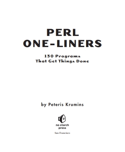 Perl One - Liners
