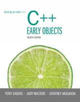 Starting out with C++: early objects 8th Edition